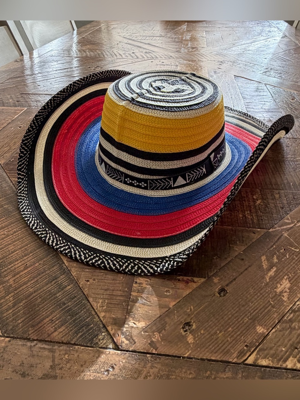 Sombrero Vueltiao / Colombian hat  - Yellow, Blue & Red